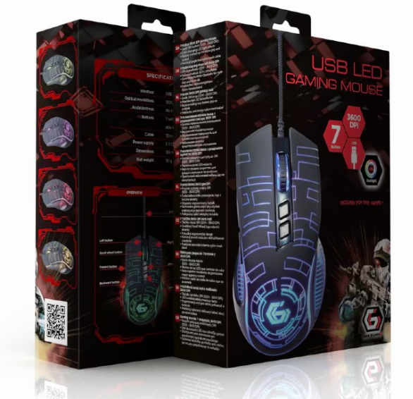 Компьютерная мыш Gembird MUSG-RGB-01 USB фото №5