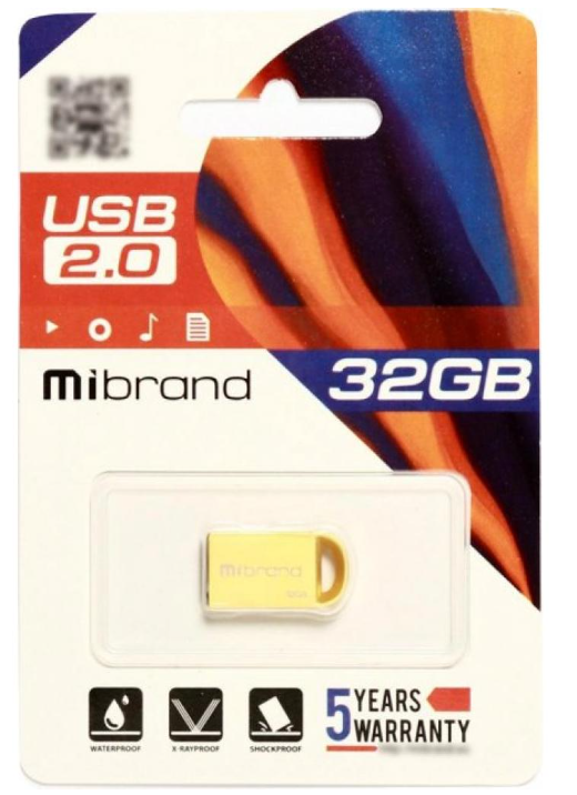 Флешка Mibrand Lynx 32Gb Gold 2.0 фото №2