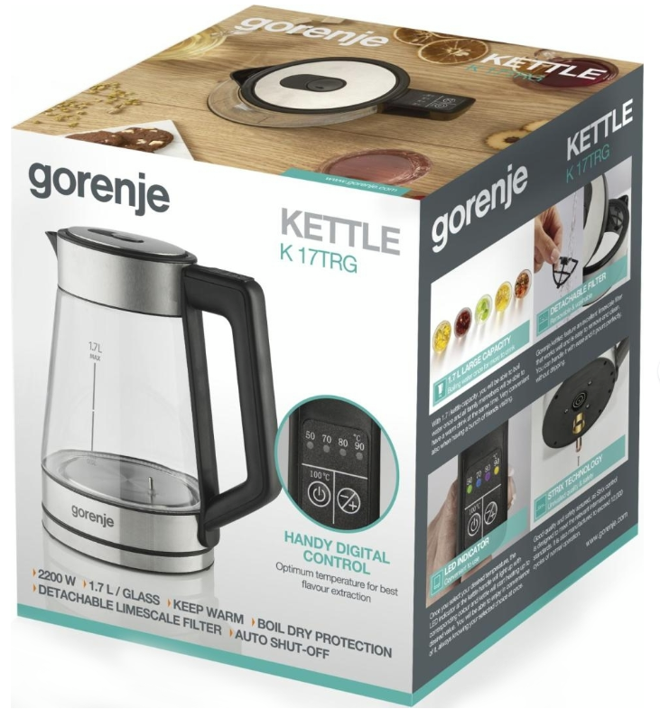 Електричний чайник Gorenje K17TRG фото №7