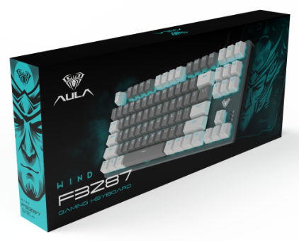 Клавіатура Aula F3287 Keycap KRGD Blue USB UA White/Grey (6948391240688) фото №4