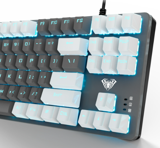 Клавіатура Aula F3287 Keycap KRGD Blue USB UA White/Grey (6948391240688) фото №3