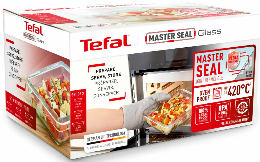 Набір ємностей для зберігання Tefal Master Seal 3 шт (N1050910) фото №17