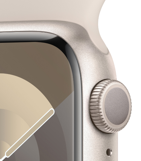 Смарт-часы Apple Watch Series 9 GPS 41mm Starlight Aluminium Case with Starlight Sport Band - S/M (MR8T3LW/A) фото №3