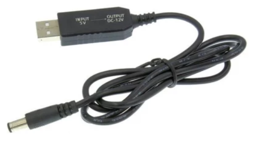 Кабель USB Dynamode USB 2.0 AM to DC 5.5 х 2.1 mm 1.0m 5V to 12V  (DM-USB-DC-5.5x2.1-12V)