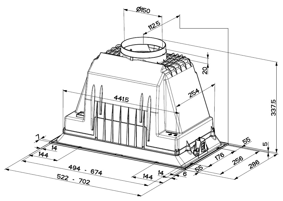 Вытяжки Faber Inka Plus Hcs Bk A52 (305.0628.322) фото №4