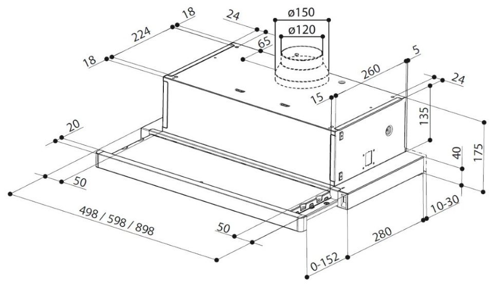 Вытяжки Faber Flexa Ng Hip Am A60 (315.0635.133) фото №2
