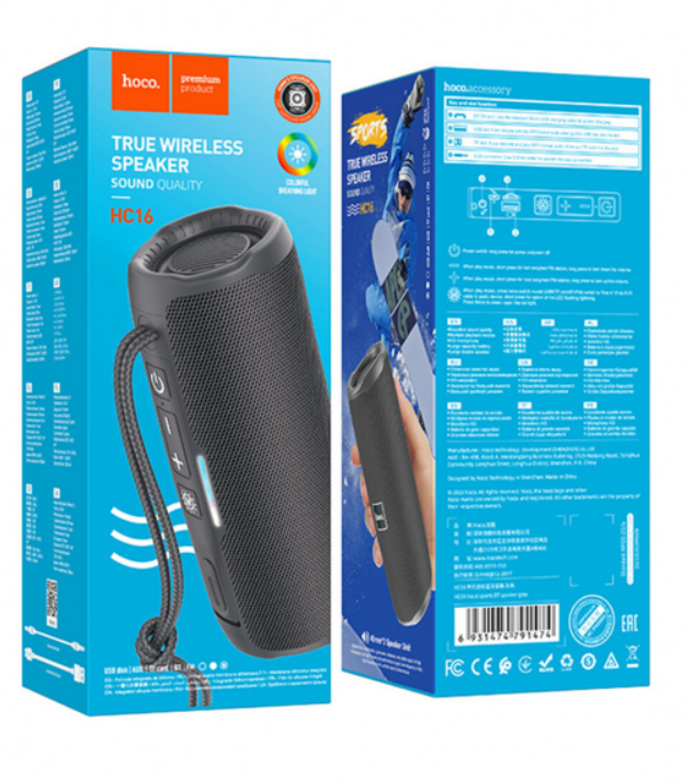 Портативна колонка Hoco HC16 Vocal sports BT speaker Gray фото №2