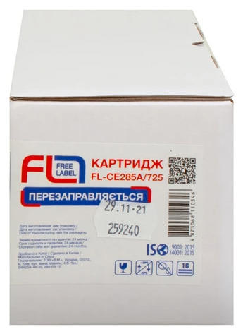 Картридж FREE Label HP LJ CE285A/CANON 725 (FL-CE285A/725) фото №2