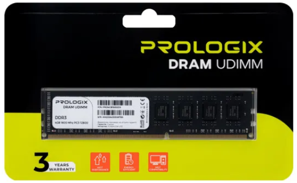 Модуль памяти для компьютера Prologix DDR3 4GB 1600 MHz (PRO4GB1600D3) фото №4