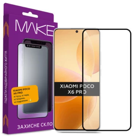 Защитное стекло MAKE Xiaomi Poco X6 Pro (MGF-XPX6P)