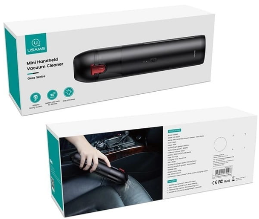 Пилосос акумуляторний Usams US-ZB234 Mini Handheld Vacuum Cleaner Black (MNXCQZB23401) фото №3