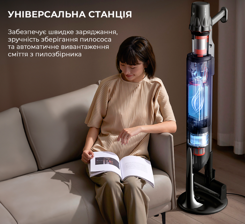 Пилосос акумуляторний Deerma T30W Station (DEM-T30W Station) фото №4