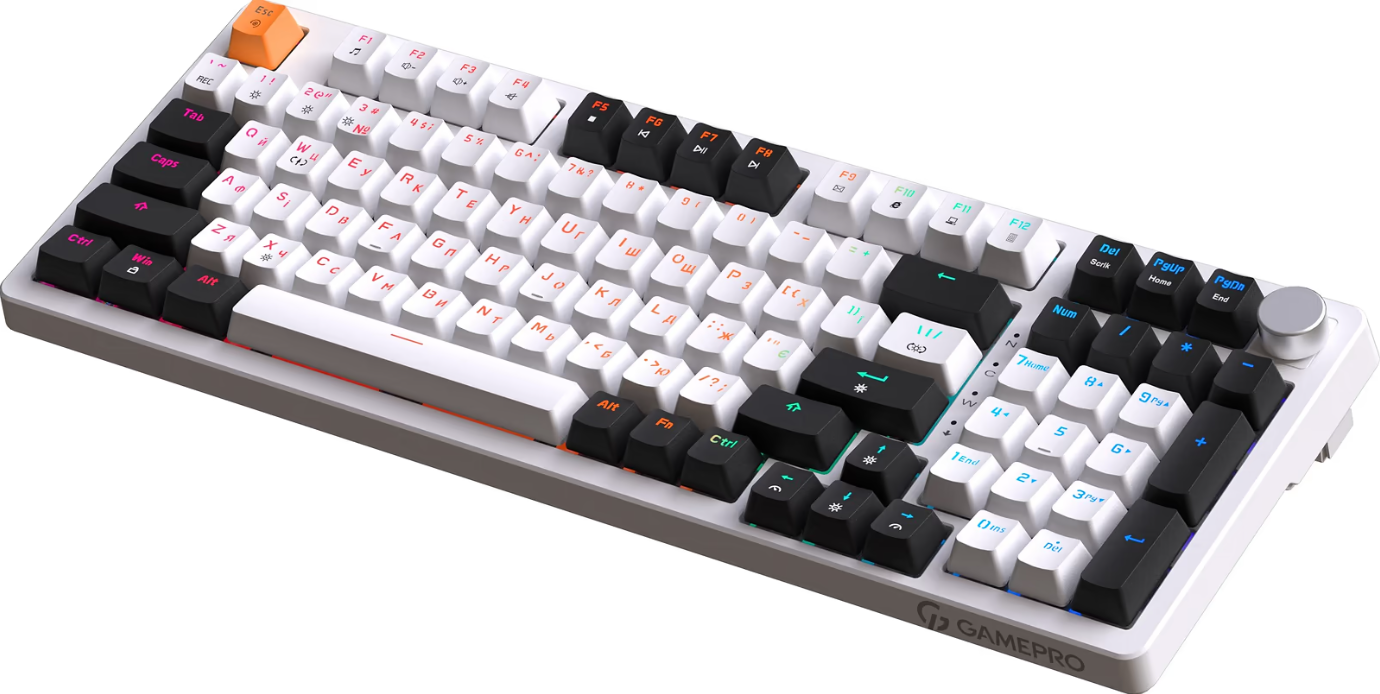 Клавіатура GamePro Hot-Swap Red Swich RGB USB UA White (MK170W) фото №4