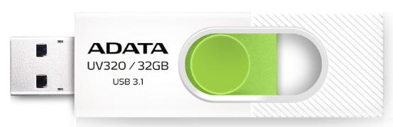 Флешка Adata USB 3.0 AUV 320 32Gb White/Green фото №2