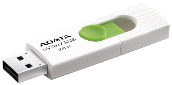 Флешка Adata USB 3.0 AUV 320 32Gb White/Green фото №3