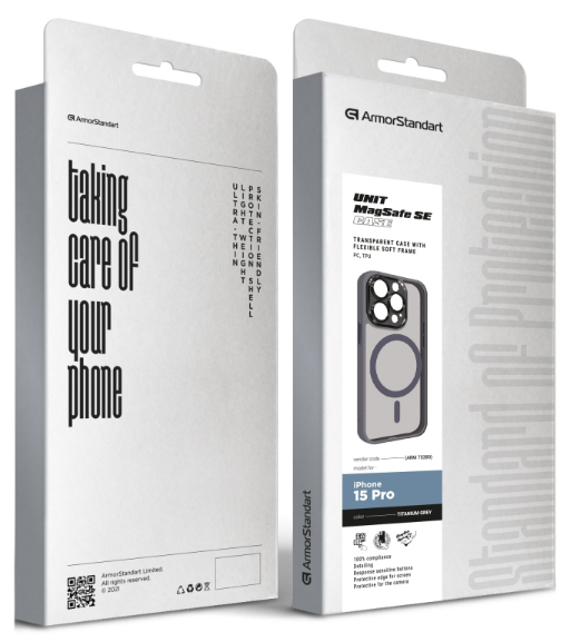 Чохол для телефона Armorstandart Unit MagSafe SE Apple iPhone 15 Pro Titanium Grey (ARM75380) фото №2