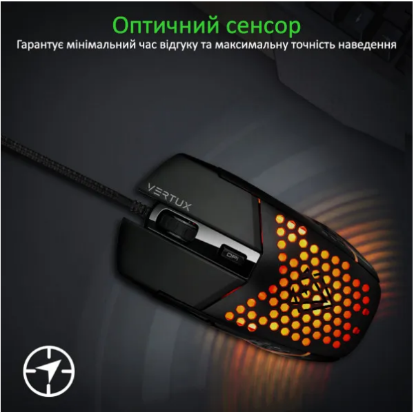 Компьютерная мыш Vertux katana black фото №3