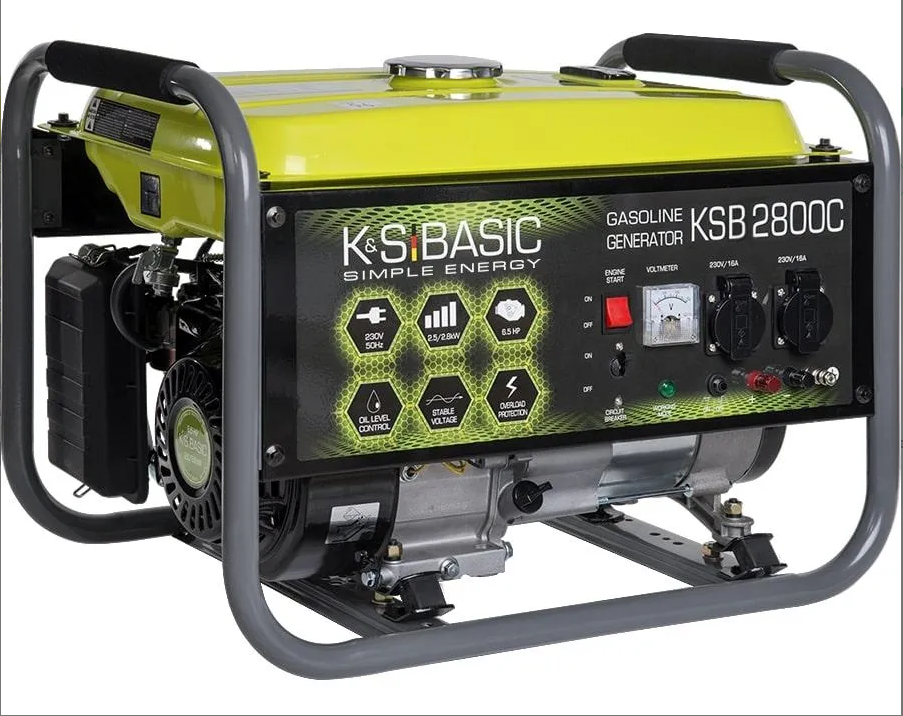 Генератор Konner&Sohnen бензиновий Basic KSB 2800C, 230В, 2.8кВт, ручний запуск, 36.6кг