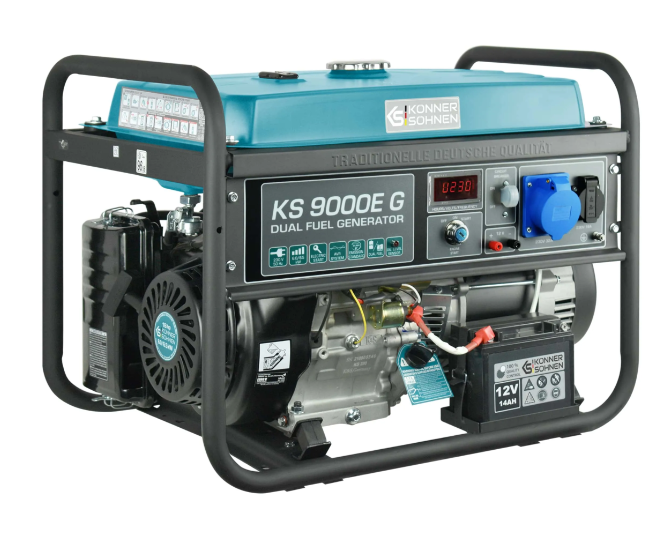 Генератор Konner&Sohnen газобензиновий KS 9000E G, 230В, 6.5кВт, електростартер, 83.0кг фото №4