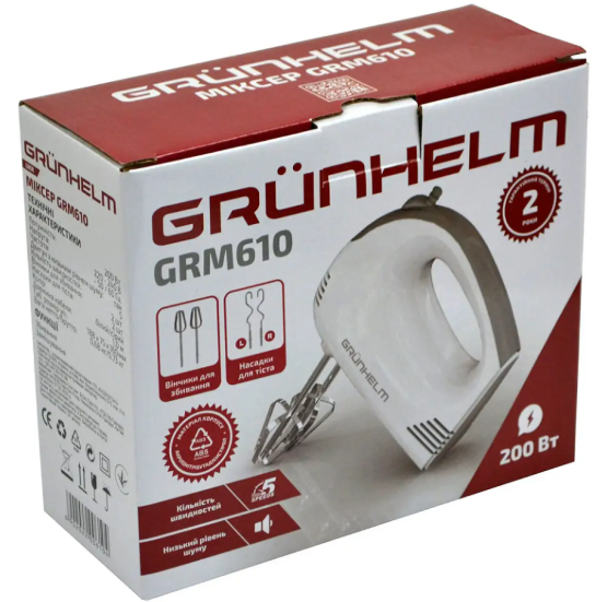 Миксер Grunhelm GRM610 фото №6
