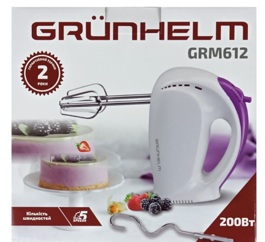 Міксер Grunhelm GRM612 фото №4