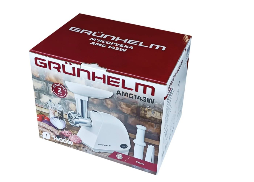 Мясорубка Grunhelm AMG143W фото №4