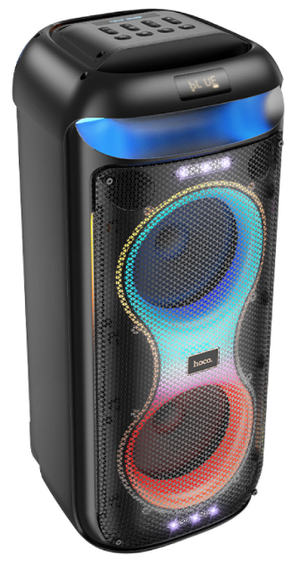 Портативная колонка Hoco HA13 Max Ramon outdoor BT speaker with two wireless microphones Black
