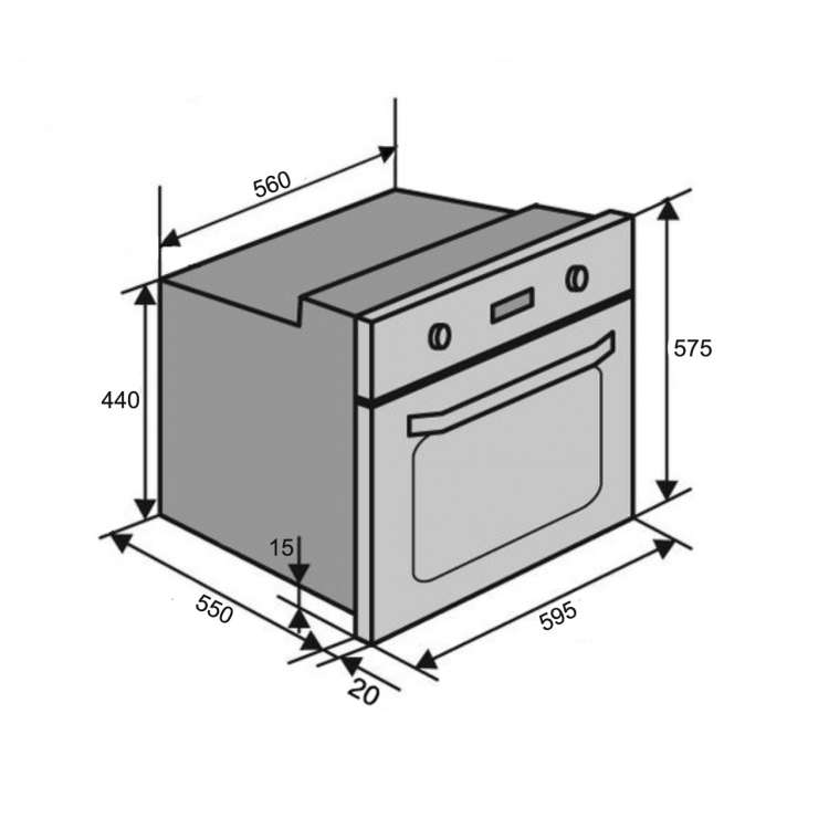 Духовой шкаф Ventolux BRISTOL 6 MT (BK/X) фото №7