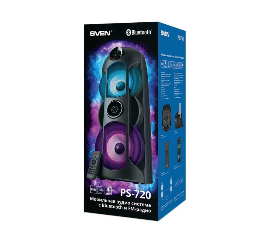 Портативна колонка Sven PS-750 Black фото №4