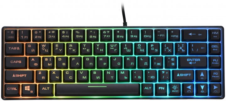 Клавіатура 2E GAMING KG345 RGB 68key USB Transparent