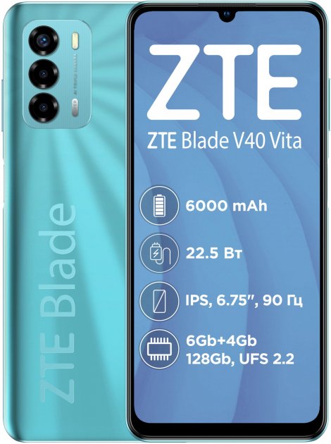 Смартфон ZTE Blade V40 Vita 4/128GB Green