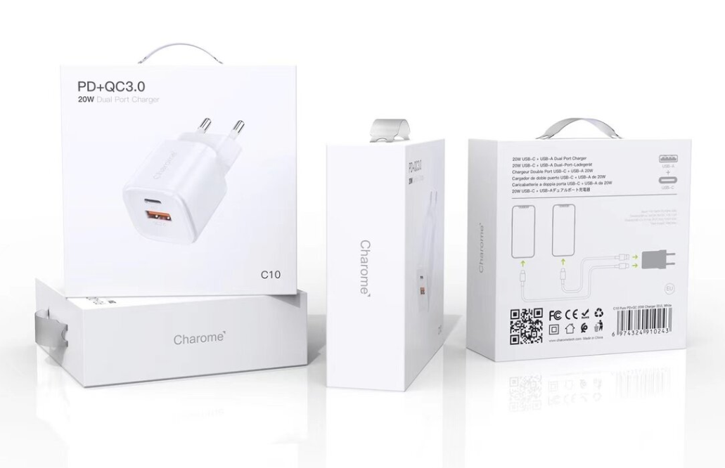 СЗУ Charome C10 Pure PD QC3.0 20W Charger White фото №2