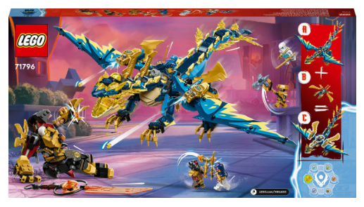 Конструктор Lego Ninjago Дракон стихій проти робота Володарки (71796)