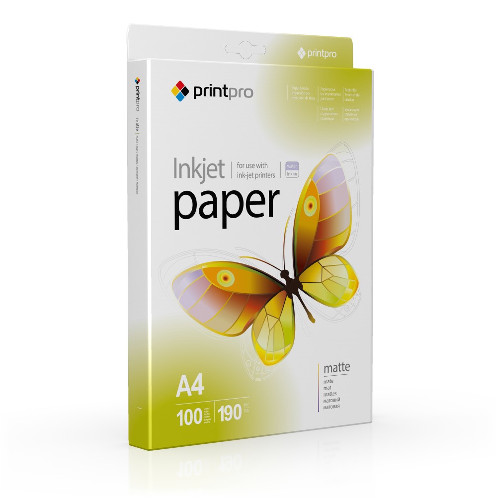 Папір офісний PRINT PRO PrintPro матовая 190г/м, A4 PM190-100
