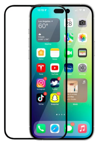 Захисне скло ATG iPhone 14 Pro 5D Black (тех.пак)