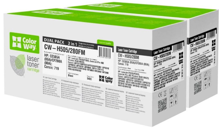 Картридж Colorway HP (CE505A/CF280A) LJ P2035/P2055/M425dn   ТН-2035 (2шт)