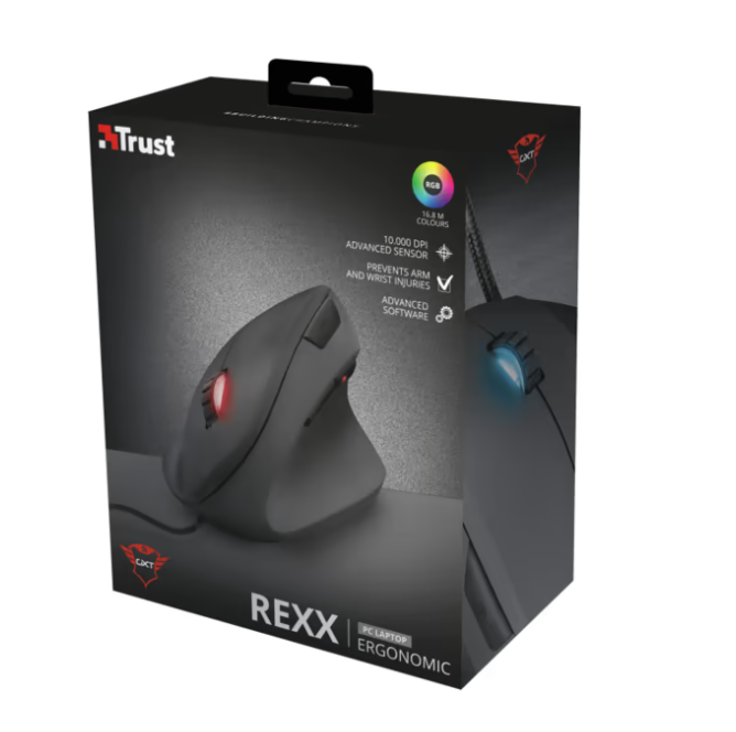 Компьютерная мыш Trust GXT144 REXX Ergonomic, USB-A (22991) фото №7