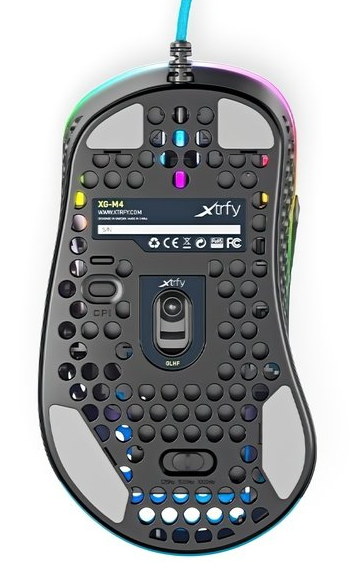 Компьютерная мыш Xtrfy M4, USB-A, RGB (XG-M4-RGB-BLUE) фото №8
