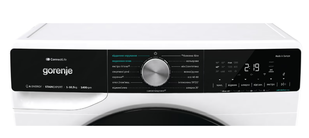 Пральна машина  Gorenje WNS1X4ARTWIFI фото №4
