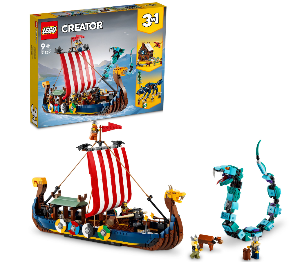 Конструктор Lego Creator Корабель вікінгів і Мідгардський змій фото №2