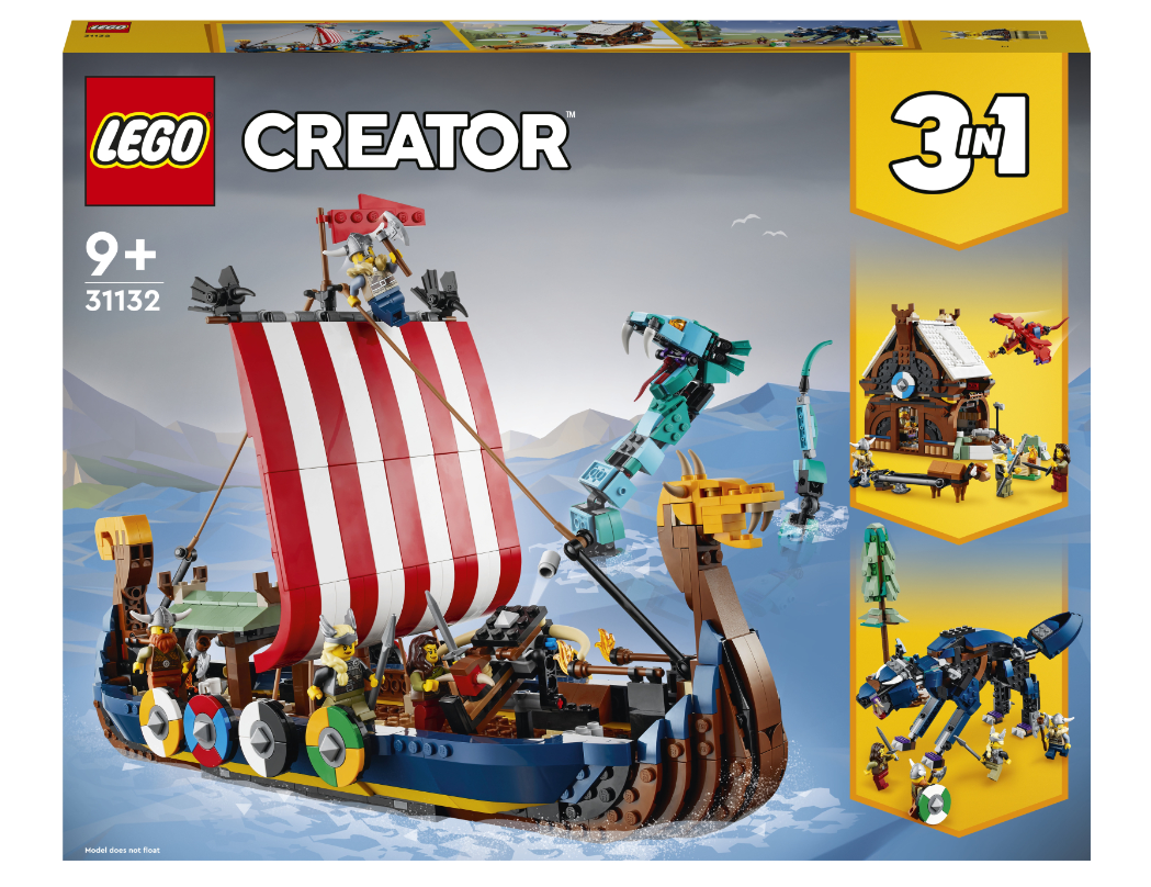 Конструктор Lego Creator Корабель вікінгів і Мідгардський змій