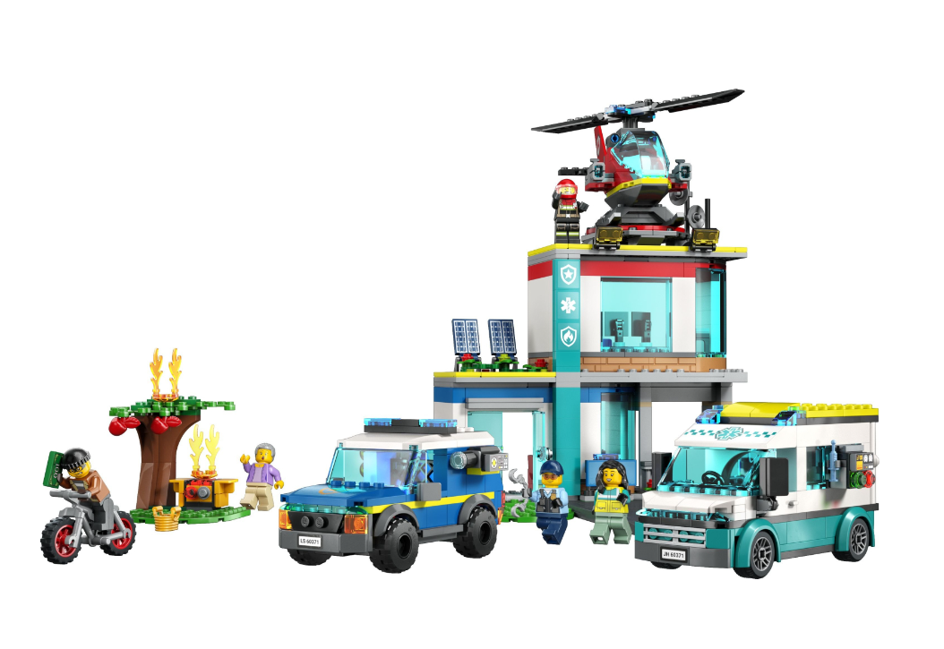 Конструктор Lego City Центр управління рятувальним транспортом фото №3