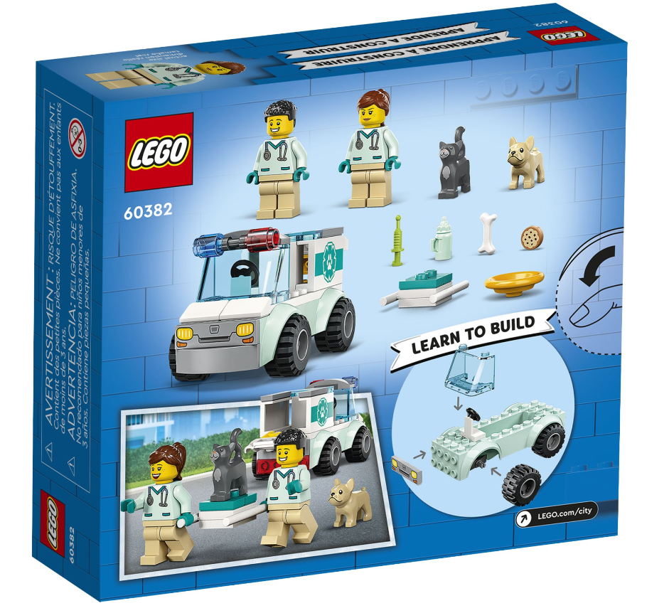 Конструктор Lego City Фургон ветеринарної швидкої допомоги фото №7