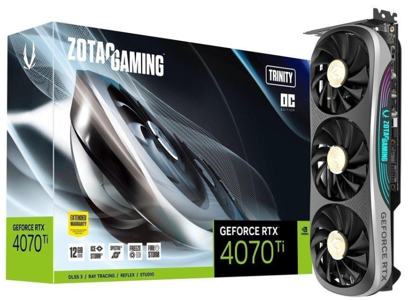 Відеокарта Zotac GeForce RTX 4070 Ti 12GB GDDR6X Trinity OC