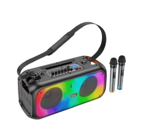 Портативна колонка Hoco BS54 Party wireless dual mic outdoor BT speaker Black
