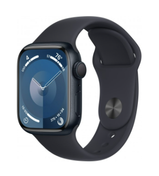 Смарт-часы Apple Watch Series 9 GPS 45mm Midnight Aluminum Case w. Midnight Sport Band - S/M (MR993)