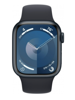 Смарт-часы Apple Watch Series 9 GPS 45mm Midnight Aluminum Case w. Midnight Sport Band - S/M (MR993) фото №2