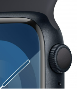 Смарт-часы Apple Watch Series 9 GPS 45mm Midnight Aluminum Case w. Midnight Sport Band - S/M (MR993) фото №3