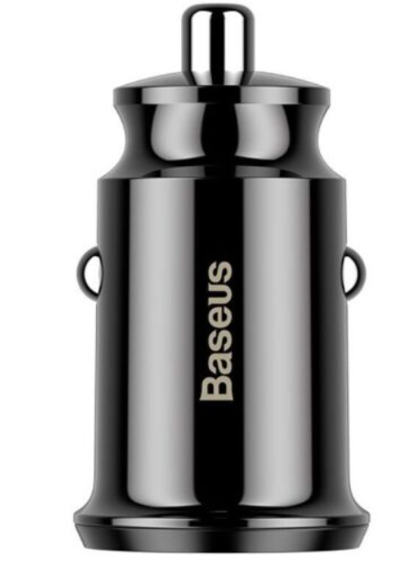 АЗУ Baseus Grain Car Charger 3.1A Black фото №3