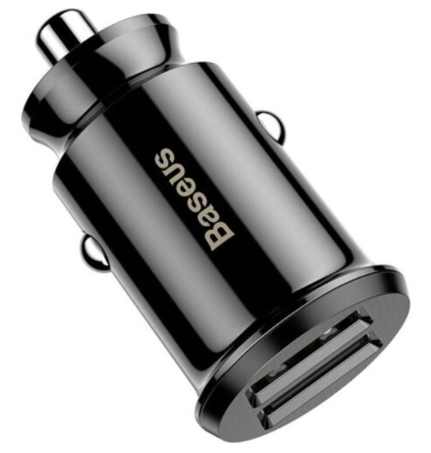 АЗУ Baseus Grain Car Charger 3.1A Black фото №4